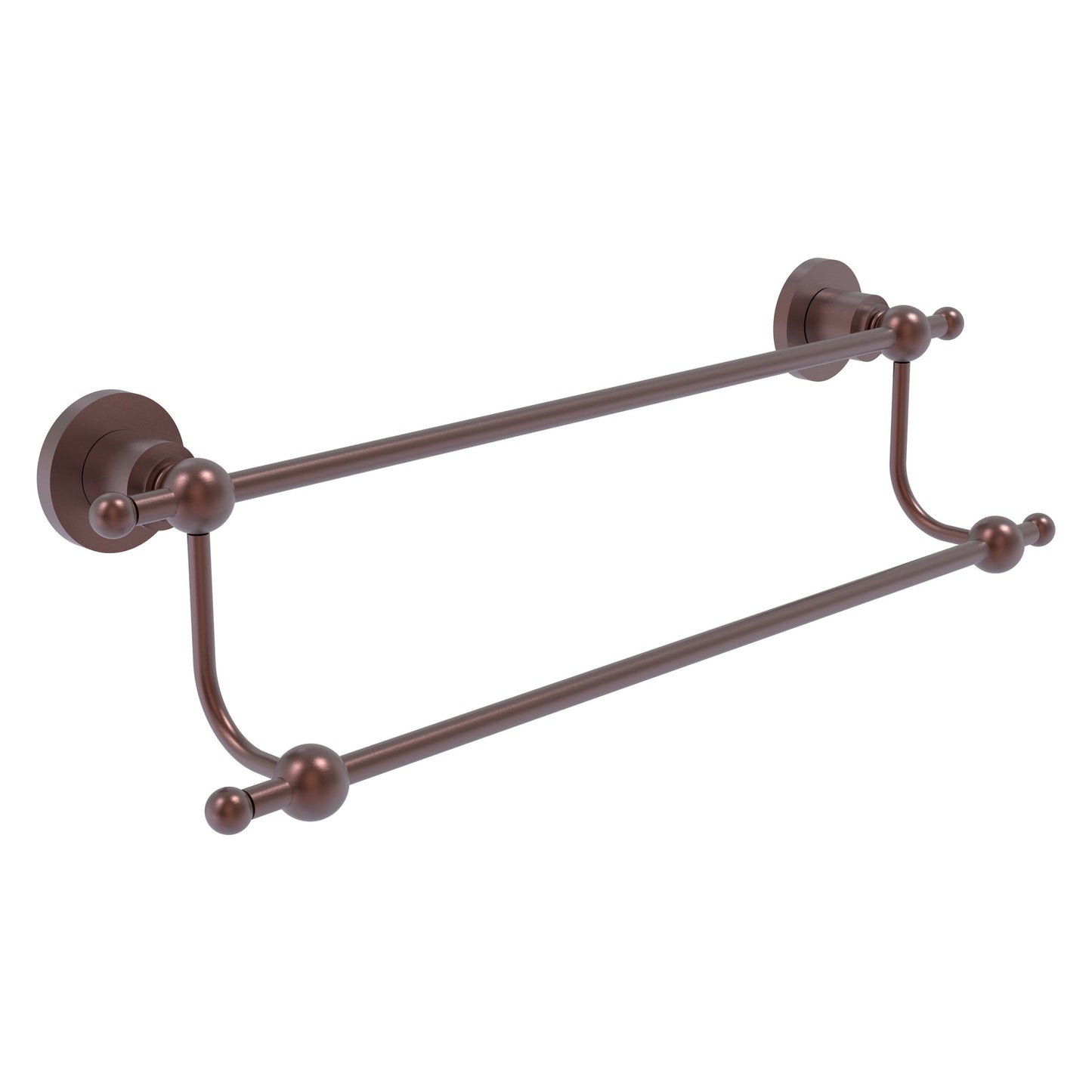 Allied Brass Astor Place 24" x 26.5" Antique Copper Solid Brass Double Towel Bar