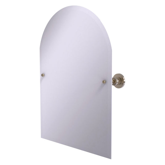 Allied Brass Astor Place 29" x 21" Antique Pewter Solid Brass Frameless Arched Top Tilt Mirror With Beveled Edge