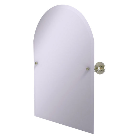 Allied Brass Astor Place 29" x 21" Polished Nickel Solid Brass Frameless Arched Top Tilt Mirror With Beveled Edge