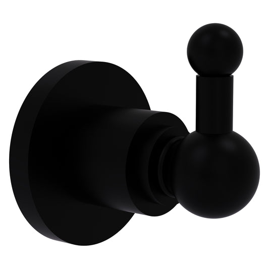 Allied Brass Astor Place 2.8" x 3.2" Matte Black Solid Brass Robe Hook