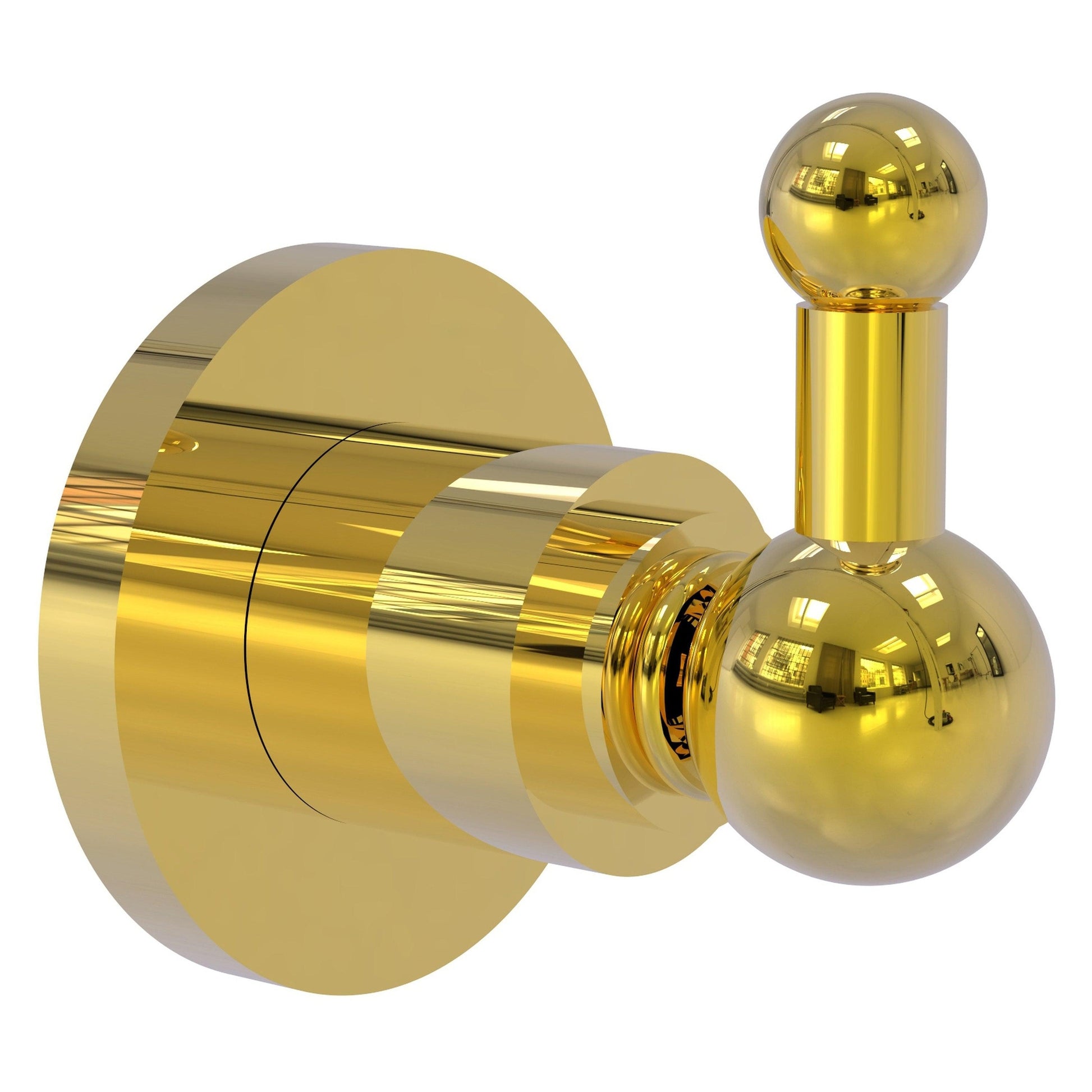 Allied Brass Astor Place 2.8" x 3.2" Polished Brass Solid Brass Robe Hook