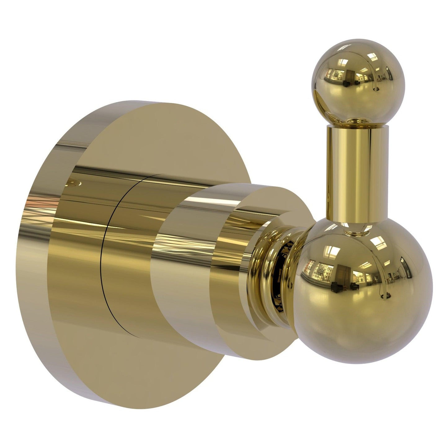 Allied Brass Astor Place 2.8" x 3.2" Unlacquered Brass Solid Brass Robe Hook