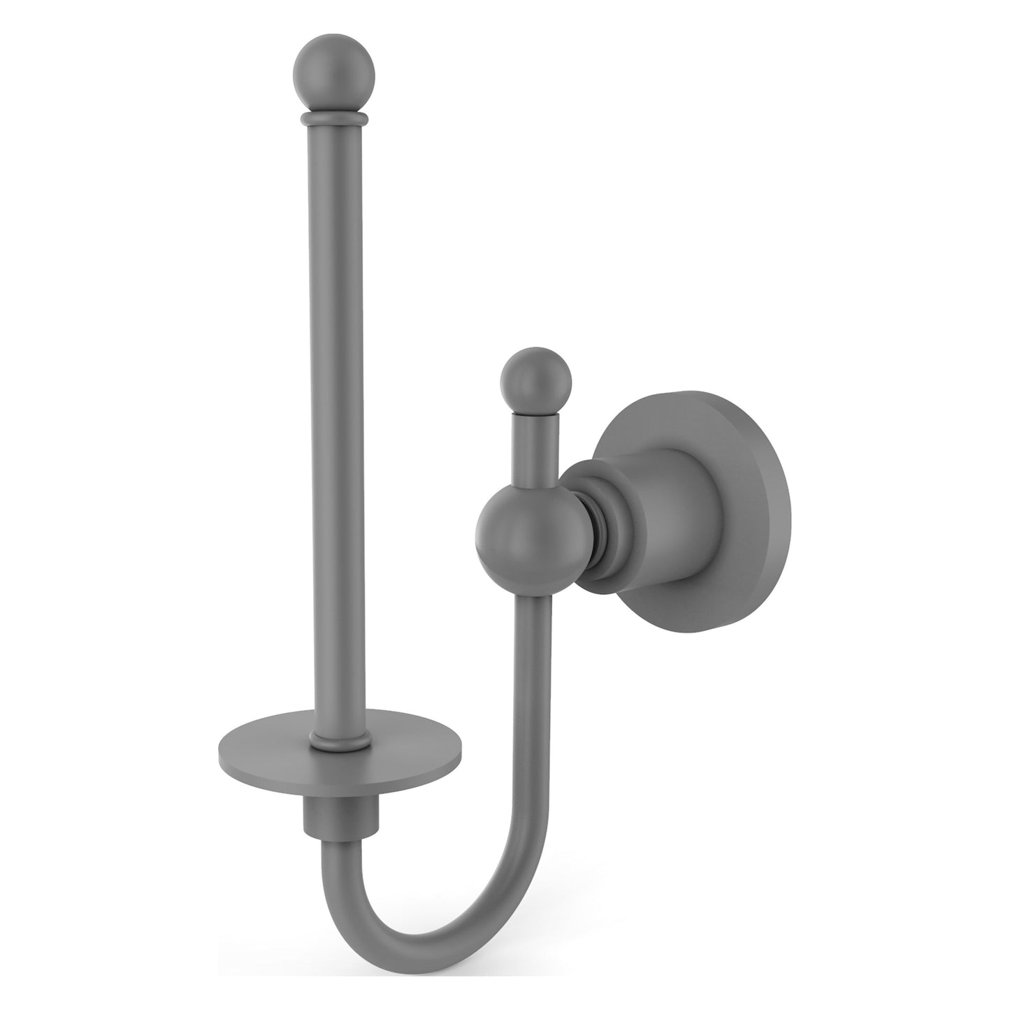 Allied Brass Astor Place 3" x 2.75" Matte Gray Solid Brass Upright Toilet Tissue Holder