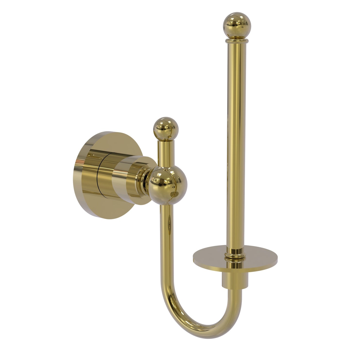 Allied Brass Astor Place 3" x 2.75" Unlacquered Brass Solid Brass Upright Toilet Tissue Holder