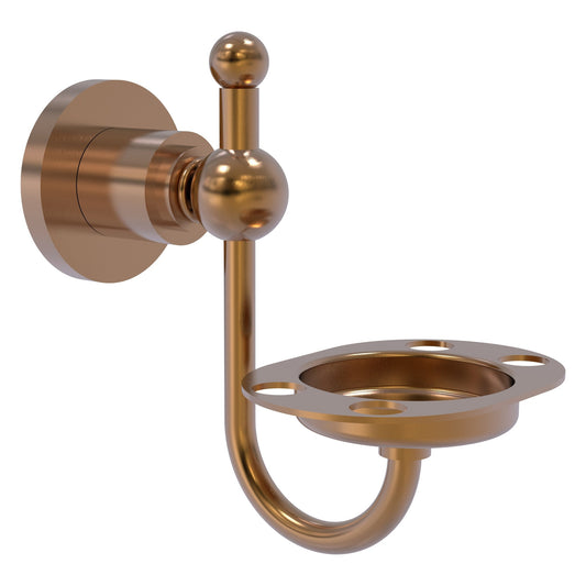 Allied Brass Astor Place 4.3" x 3.5" Brushed Bronze Solid Brass Wall-Mounted Tumbler Toothbrush Holder