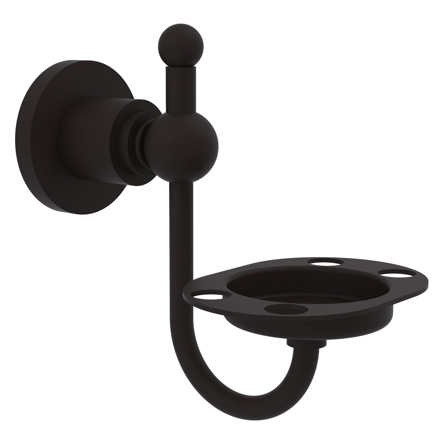 Allied Brass Astor Place 4.3" x 3.5" Oil Rubbed Bronze Solid Brass Wall-Mounted Tumbler Toothbrush Holder