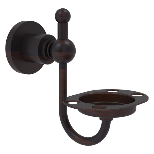 Allied Brass Astor Place 4.3" x 3.5" Venetian Bronze Solid Brass Wall-Mounted Tumbler Toothbrush Holder