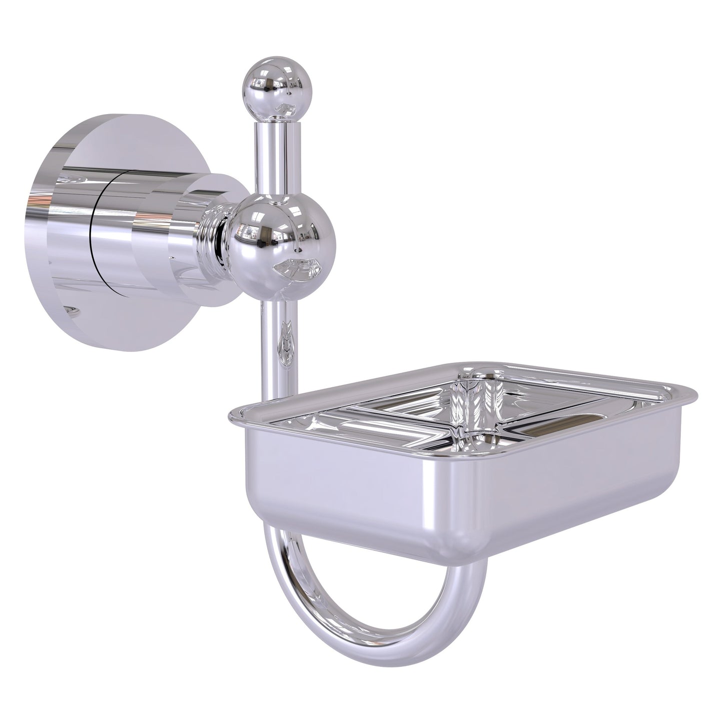Allied Brass Astor Place 4.5" x 3.5" Polished Chrome Solid Brass Wall-Mounted Soap Dish