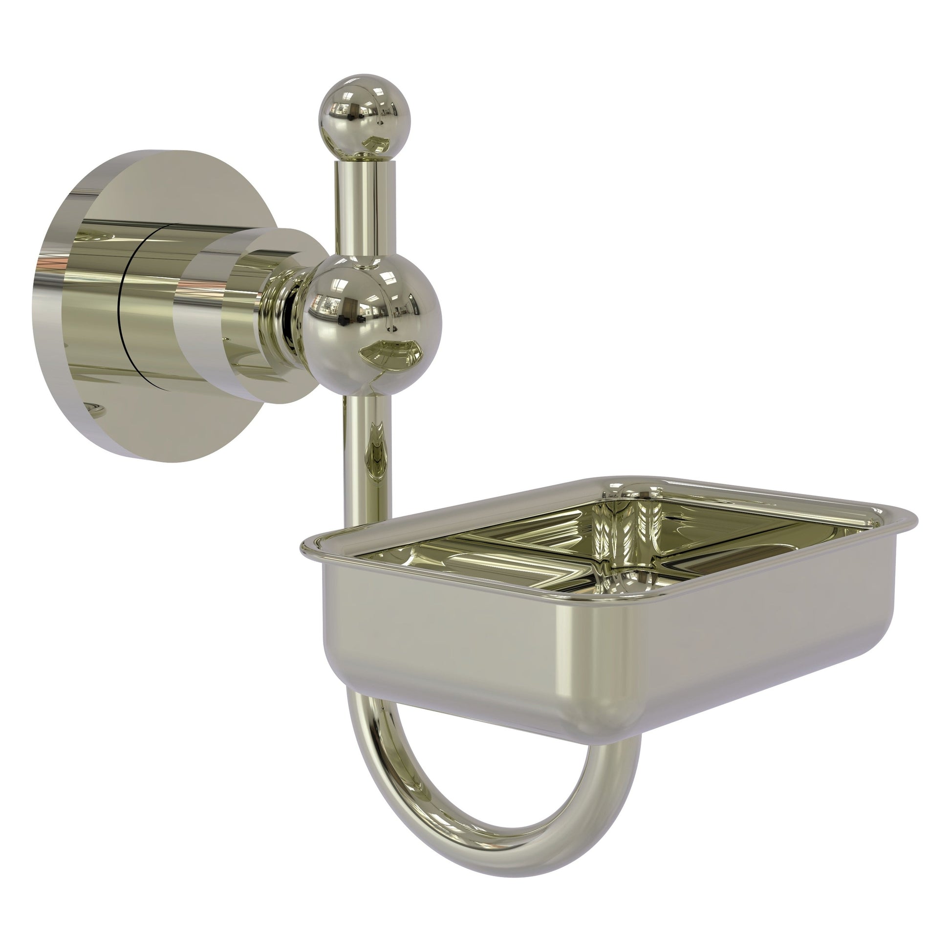Allied Brass Astor Place 4.5" x 3.5" Polished Nickel Solid Brass Wall-Mounted Soap Dish