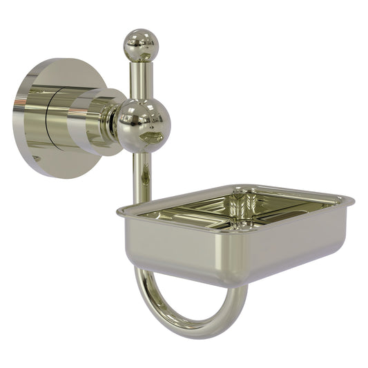 Allied Brass Astor Place 4.5" x 3.5" Polished Nickel Solid Brass Wall-Mounted Soap Dish