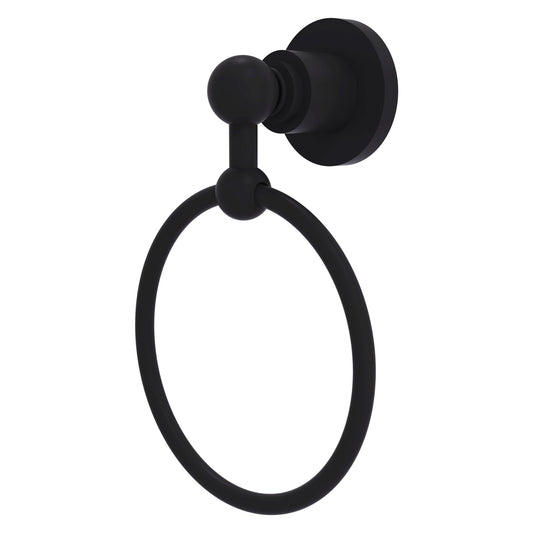 Allied Brass Astor Place 6" x 6" Matte Black Solid Brass Towel Ring