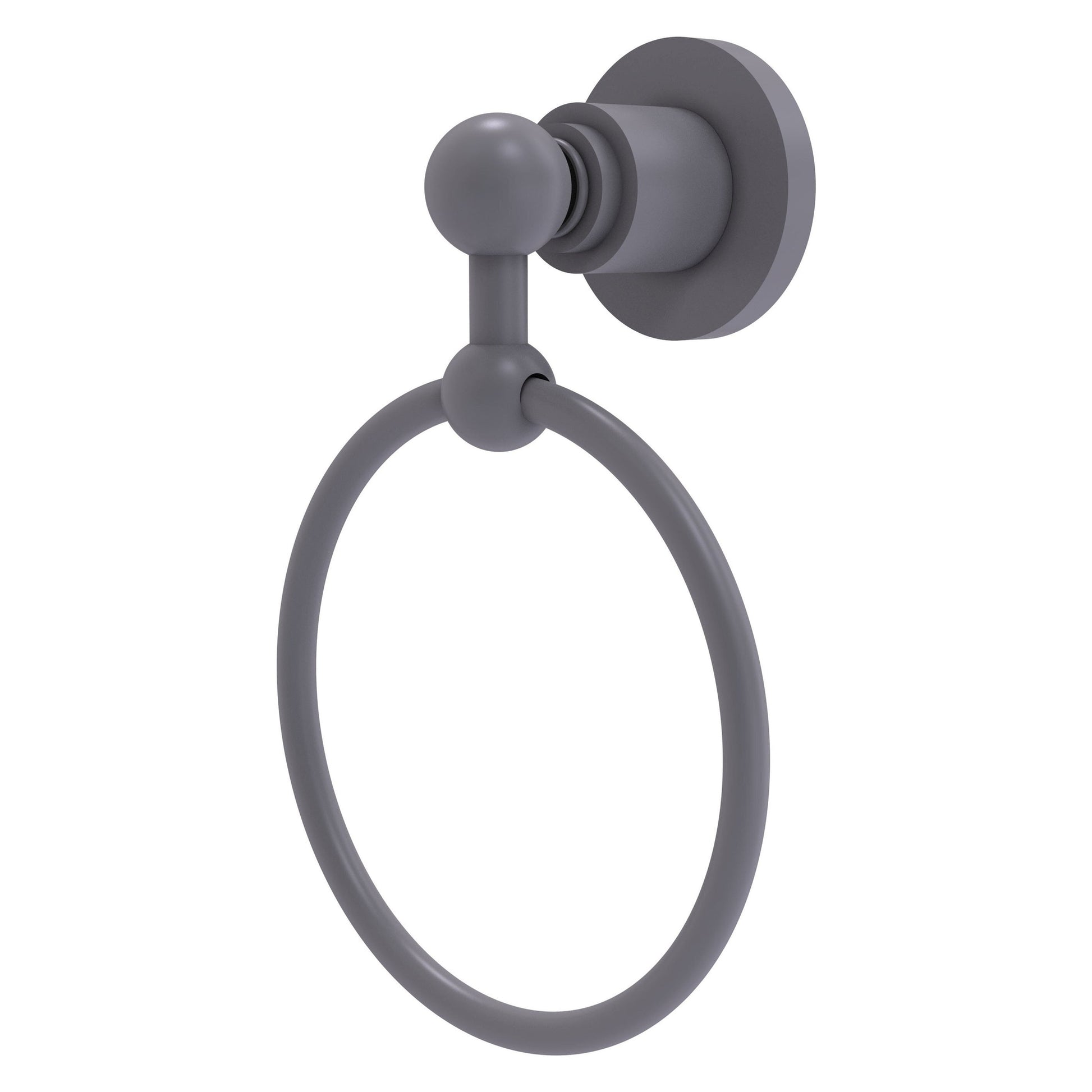 Allied Brass Astor Place 6" x 6" Matte Gray Solid Brass Towel Ring