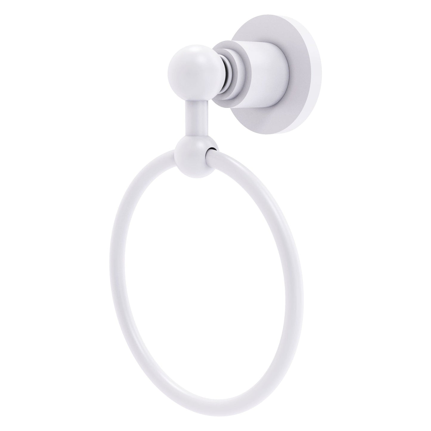 Allied Brass Astor Place 6" x 6" Matte White Solid Brass Towel Ring