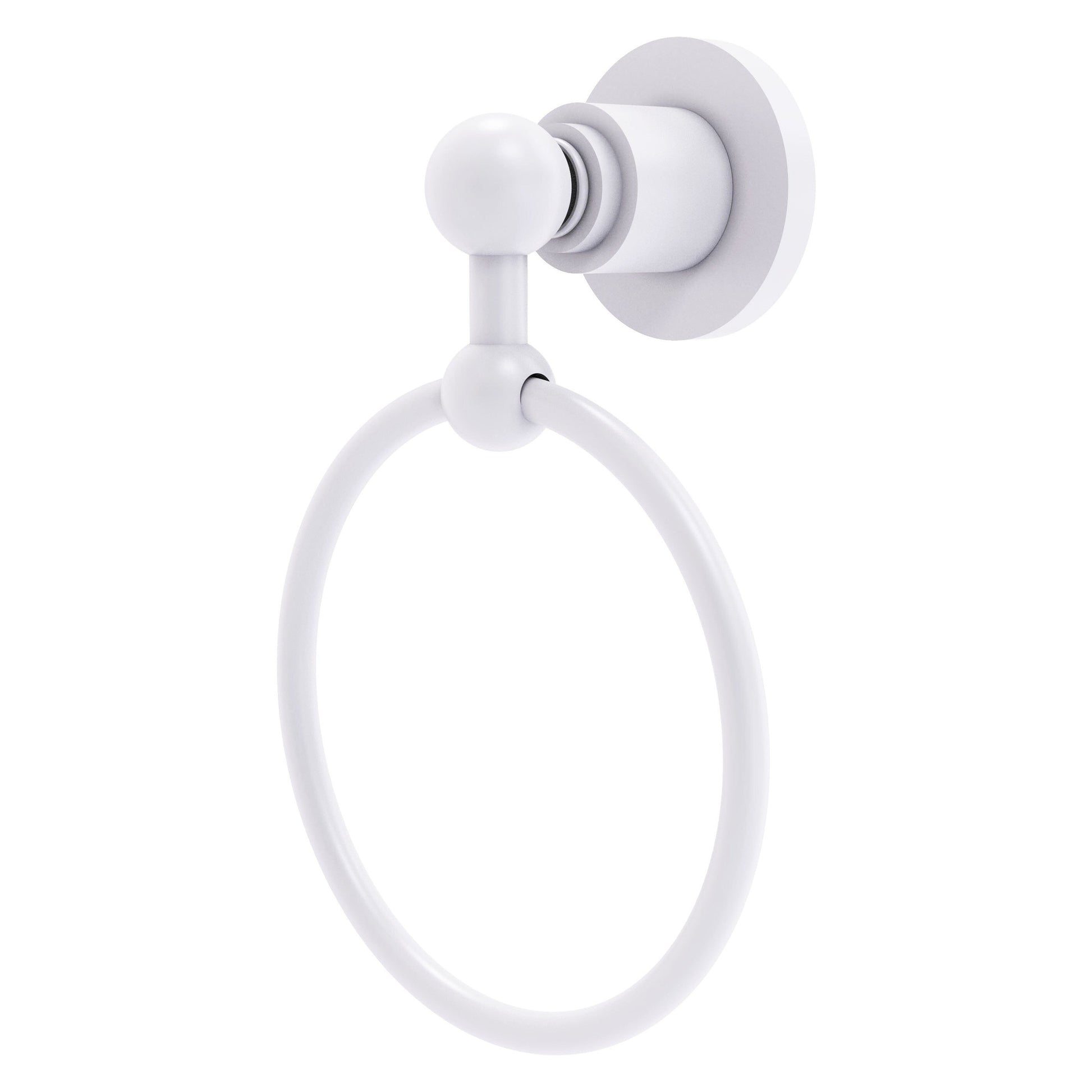 Allied Brass Astor Place 6" x 6" Matte White Solid Brass Towel Ring