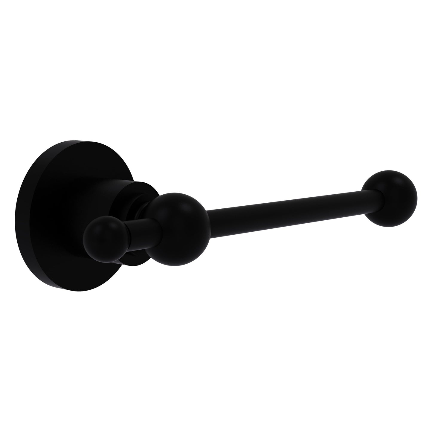 Allied Brass Astor Place 7" x 2.75" Matte Black Solid Brass European-Style Toilet Tissue Holder