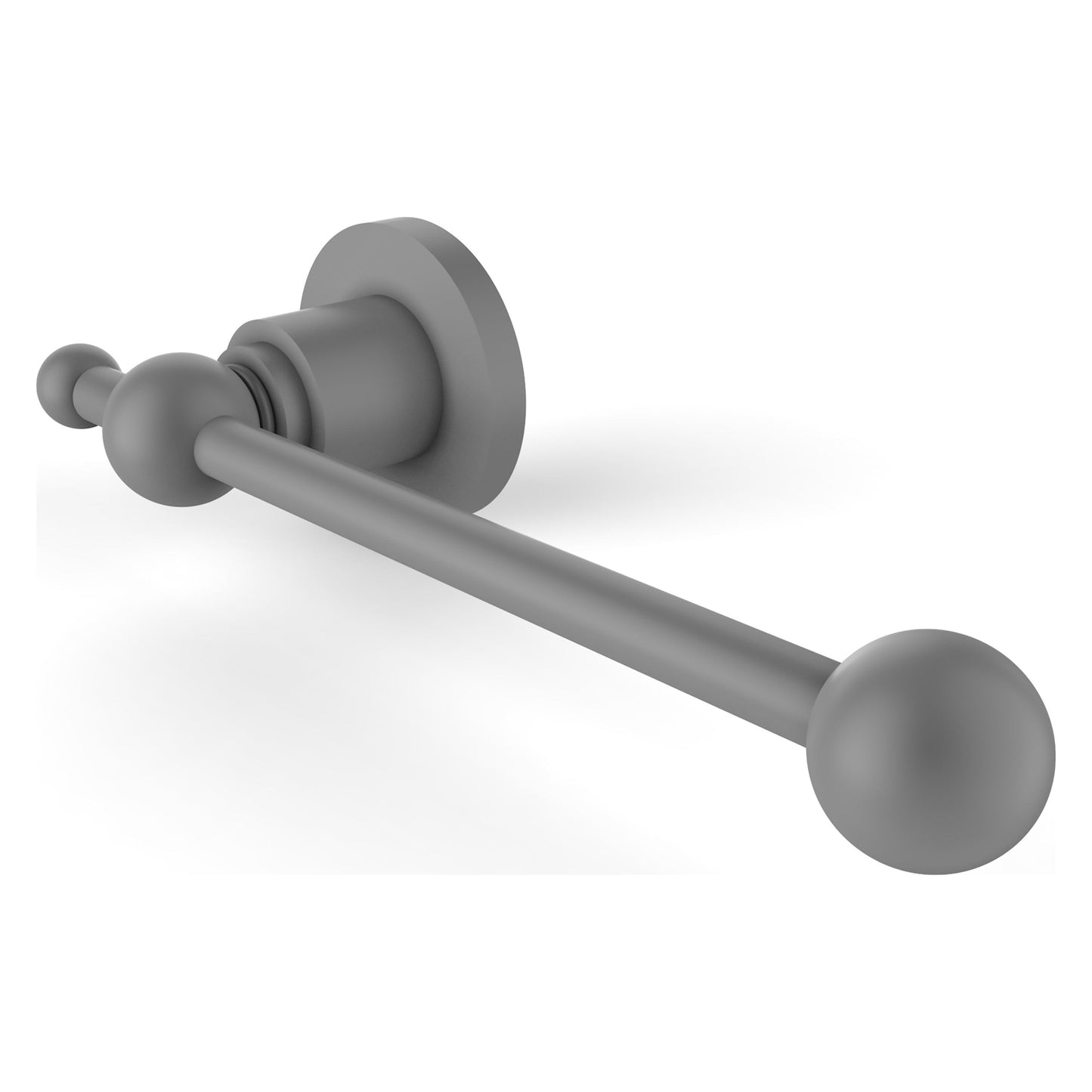 Allied Brass Astor Place 7" x 2.75" Matte Gray Solid Brass European-Style Toilet Tissue Holder
