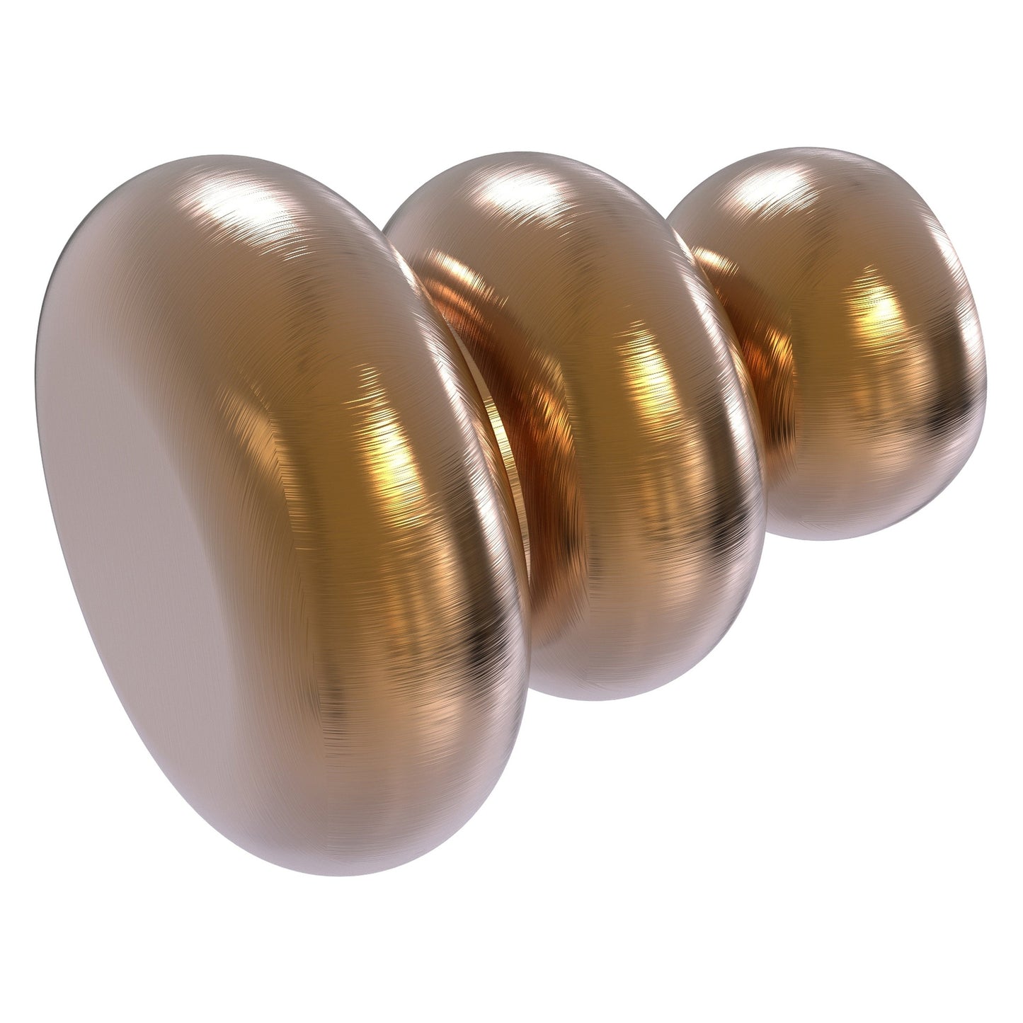 Allied Brass B-1 1" x 1" Brushed Bronze Solid Brass Cabinet Knob