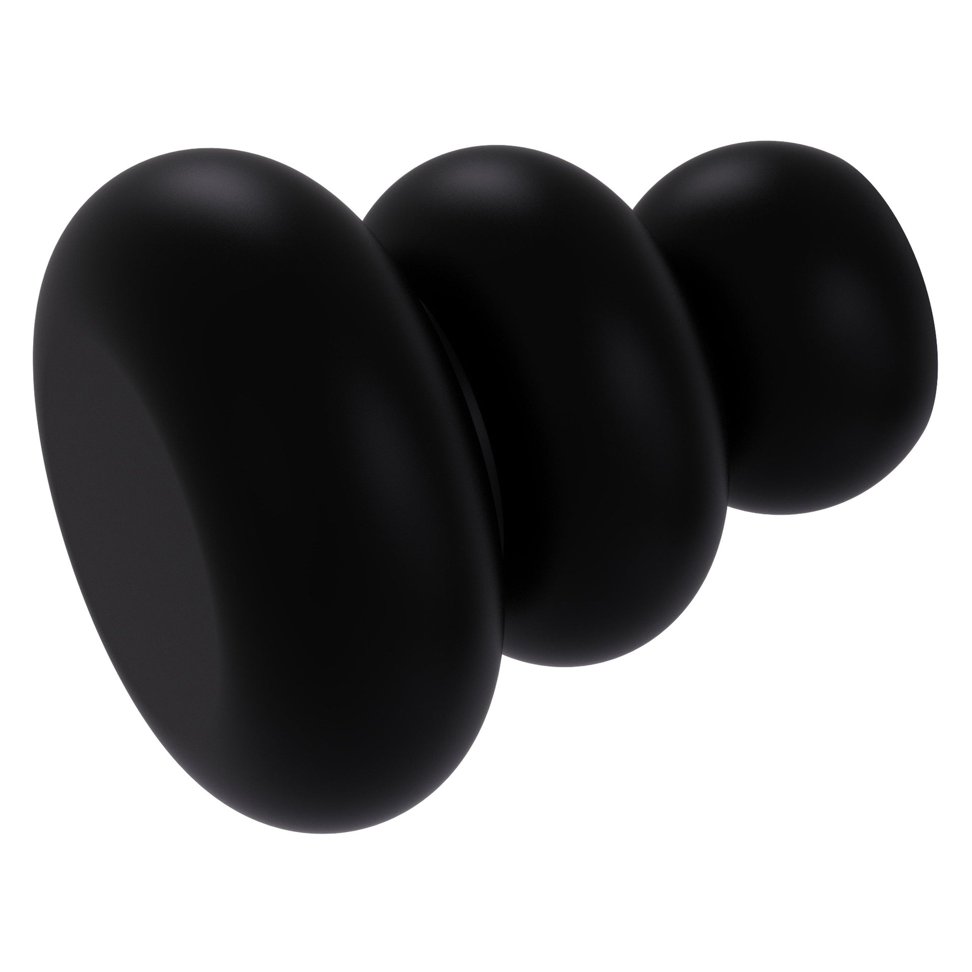 Allied Brass B-1 1" x 1" Matte Black Solid Brass Cabinet Knob