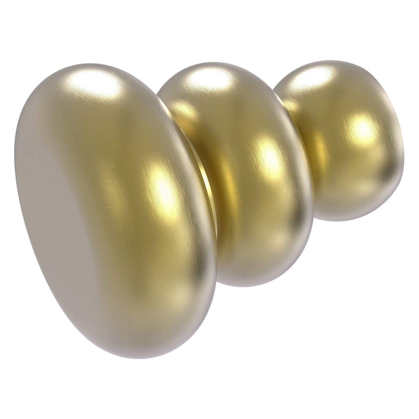 Allied Brass B-1 1" x 1" Satin Brass Solid Brass Cabinet Knob