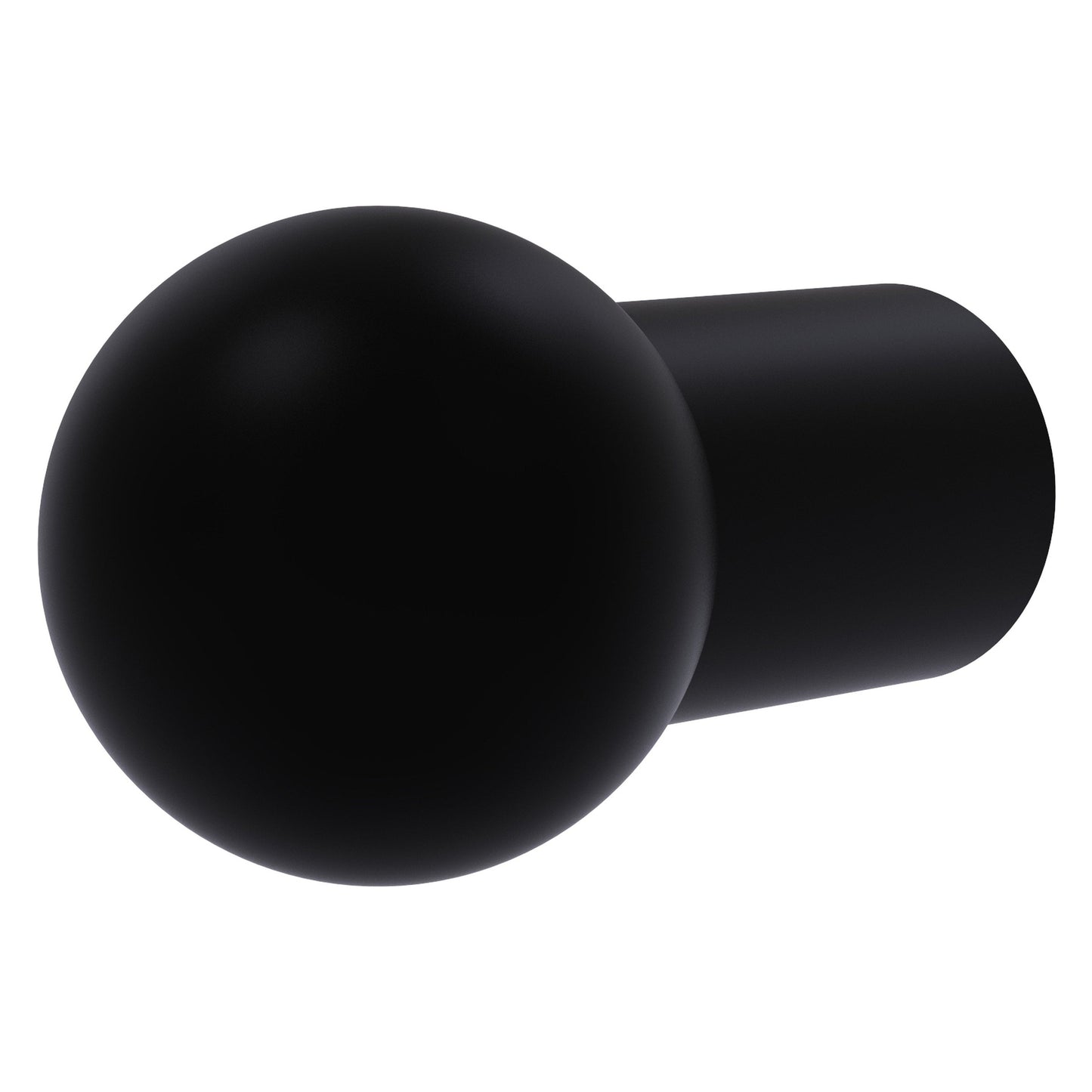 Allied Brass B-10 1" x 1" Matte Black Solid Brass Cabinet Knob