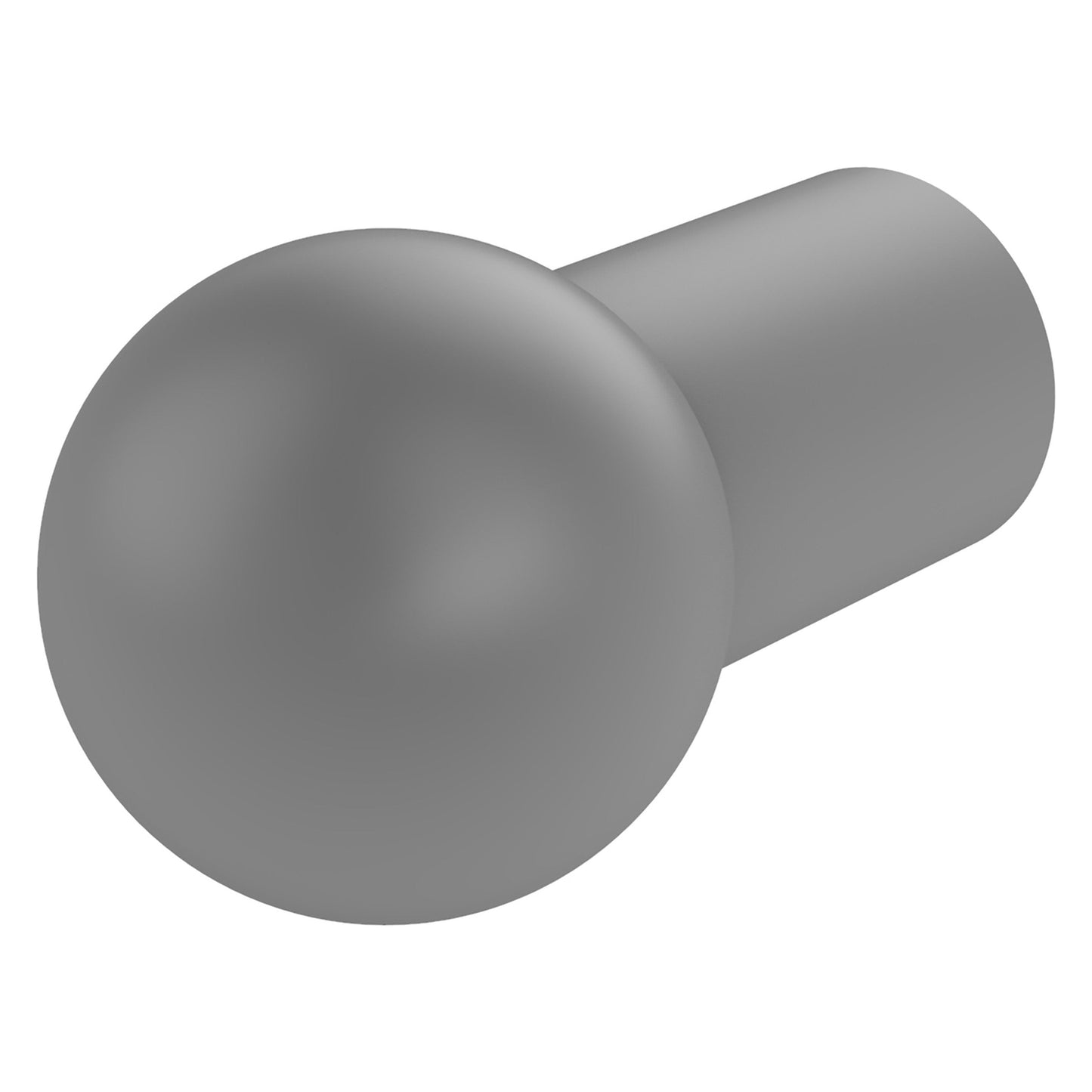 Allied Brass B-10 1" x 1" Matte Gray Solid Brass Cabinet Knob