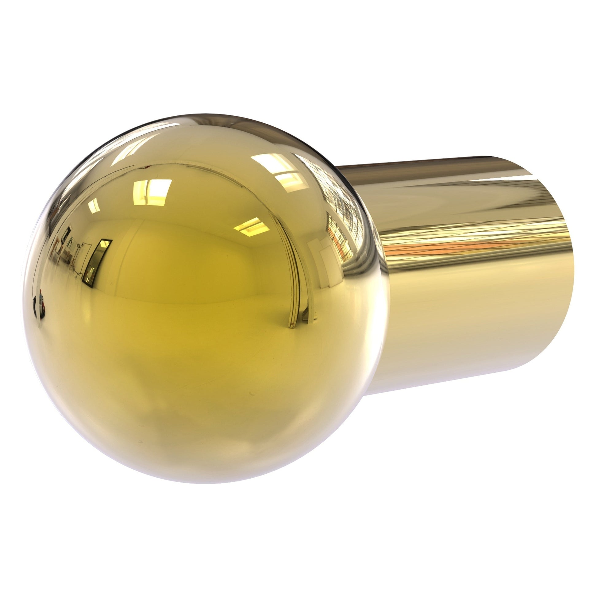 Allied Brass B-10 1" x 1" Polished Brass Solid Brass Cabinet Knob