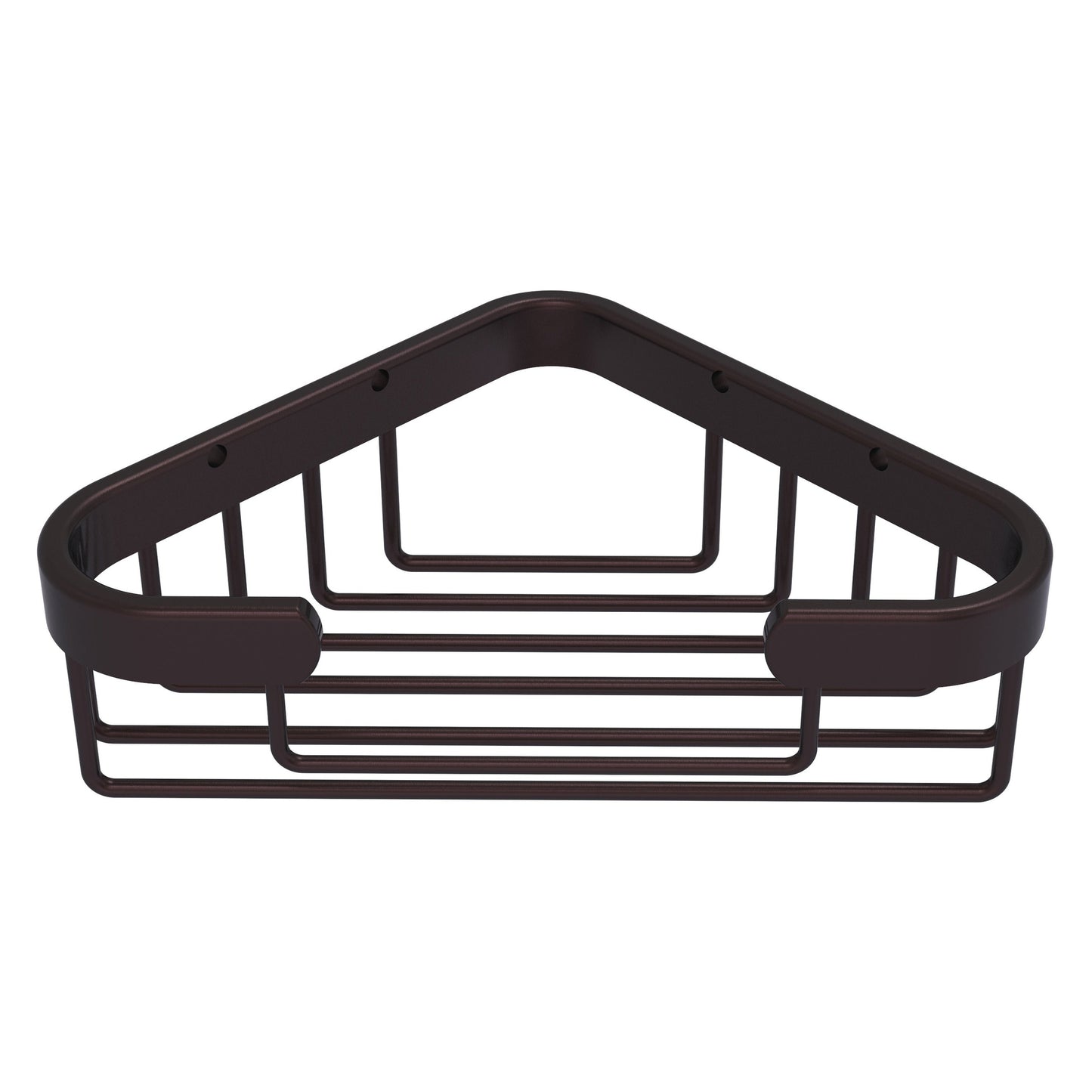 Allied Brass BSK-10ST 4.4" x 4.4" Antique Bronze Solid Brass Corner Soap Basket