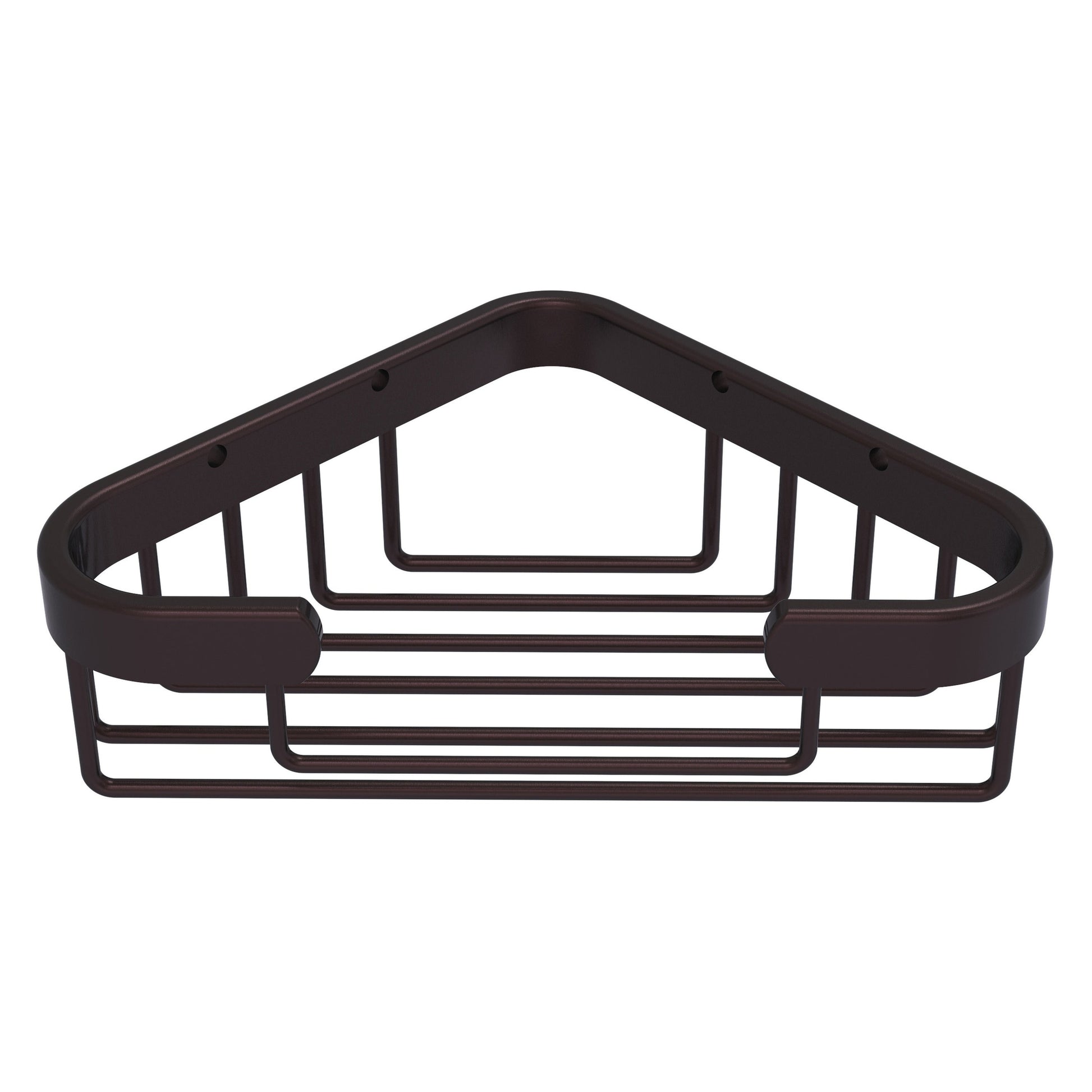 Allied Brass BSK-10ST 4.4" x 4.4" Antique Bronze Solid Brass Corner Soap Basket