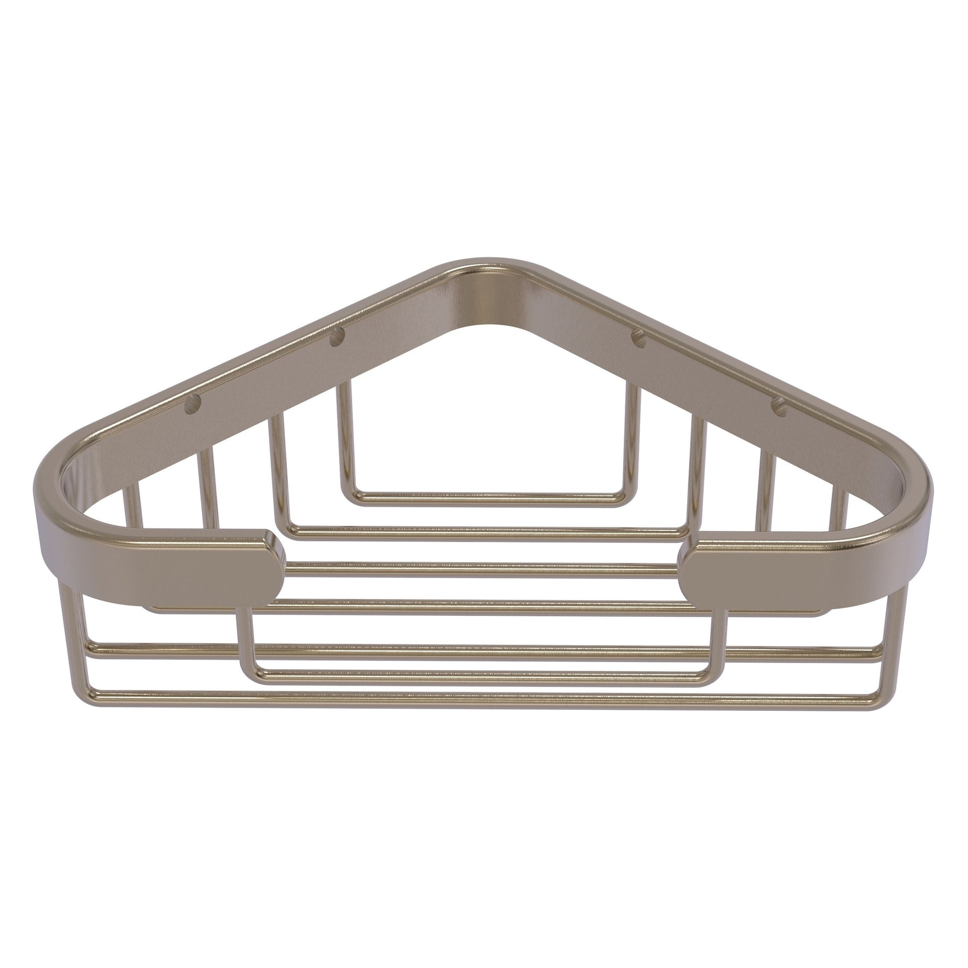 Allied Brass BSK-10ST 4.4" x 4.4" Antique Pewter Solid Brass Corner Soap Basket
