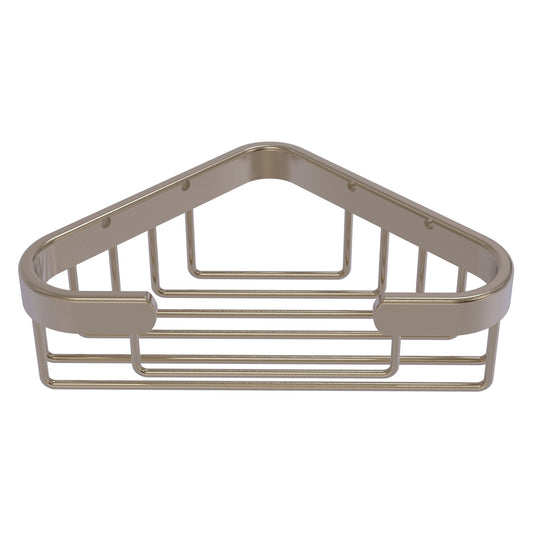 Allied Brass BSK-10ST 4.4" x 4.4" Antique Pewter Solid Brass Corner Soap Basket