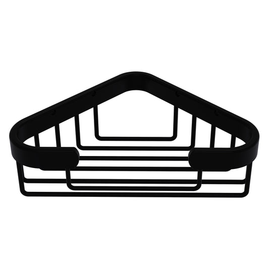 Allied Brass BSK-10ST 4.4" x 4.4" Matte Black Solid Brass Corner Soap Basket
