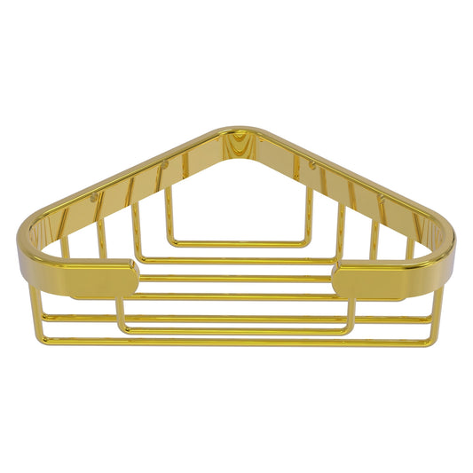 Allied Brass BSK-10ST 4.4" x 4.4" Polished Brass Solid Brass Corner Soap Basket