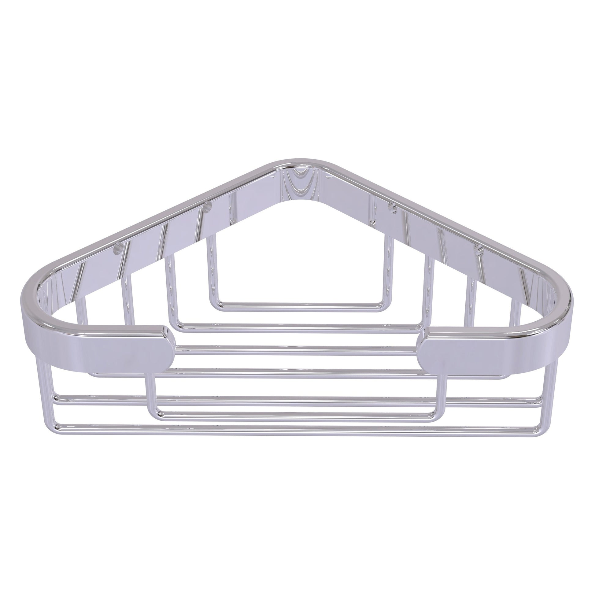 Allied Brass BSK-10ST 4.4" x 4.4" Polished Chrome Solid Brass Corner Soap Basket