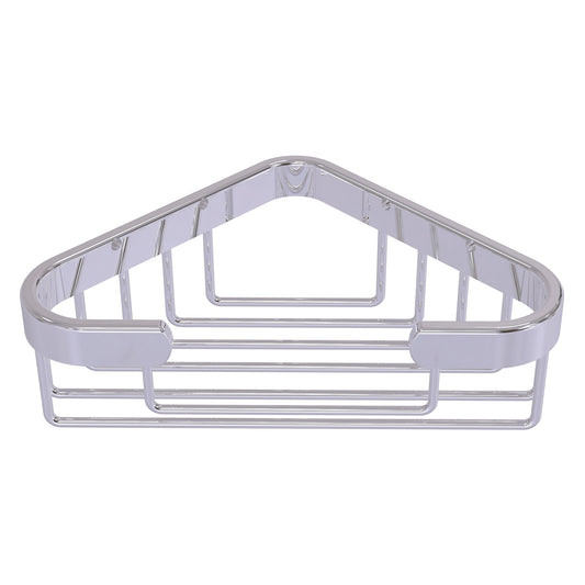 Allied Brass BSK-10ST 4.4" x 4.4" Polished Chrome Solid Brass Corner Soap Basket