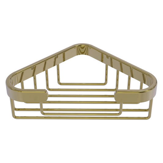 Allied Brass BSK-10ST 4.4" x 4.4" Unlacquered Brass Solid Brass Corner Soap Basket