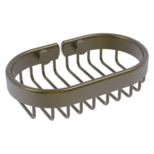 Allied Brass BSK-150LA 6" x 3.6" Antique Brass Solid Brass Oval Soap Basket
