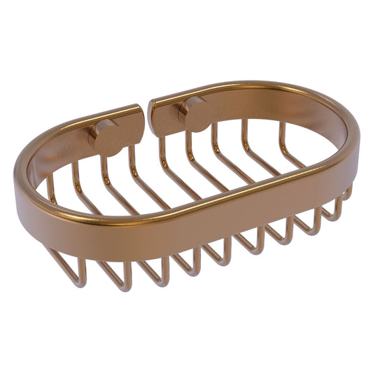 Allied Brass BSK-150LA 6" x 3.6" Brushed Bronze Solid Brass Oval Soap Basket