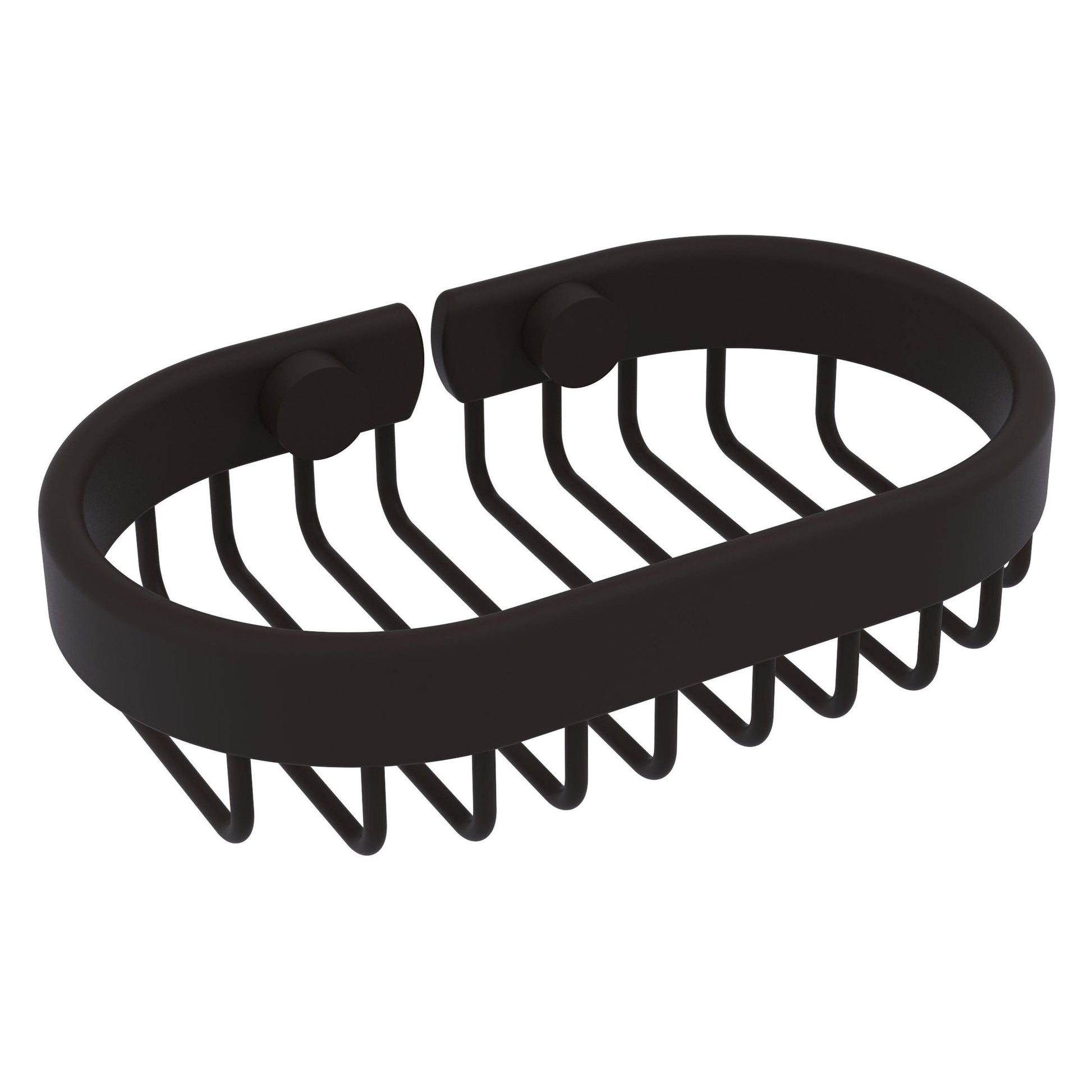 Allied Brass BSK-150LA 6" x 3.6" Oil Rubbed Bronze Solid Brass Oval Soap Basket