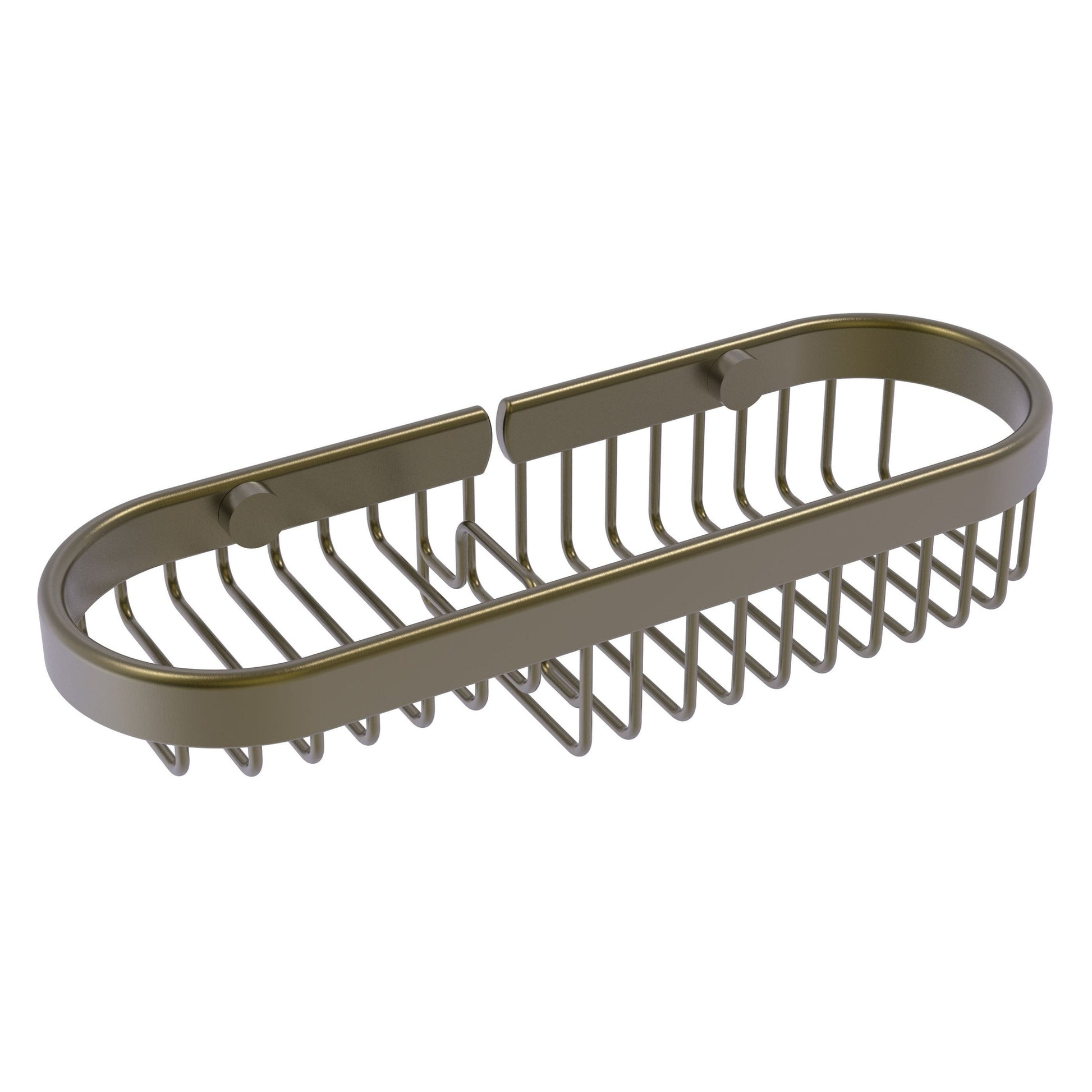 Allied Brass BSK-175LA 11" x 3.6" Antique Brass Solid Brass Combination Wire Basket