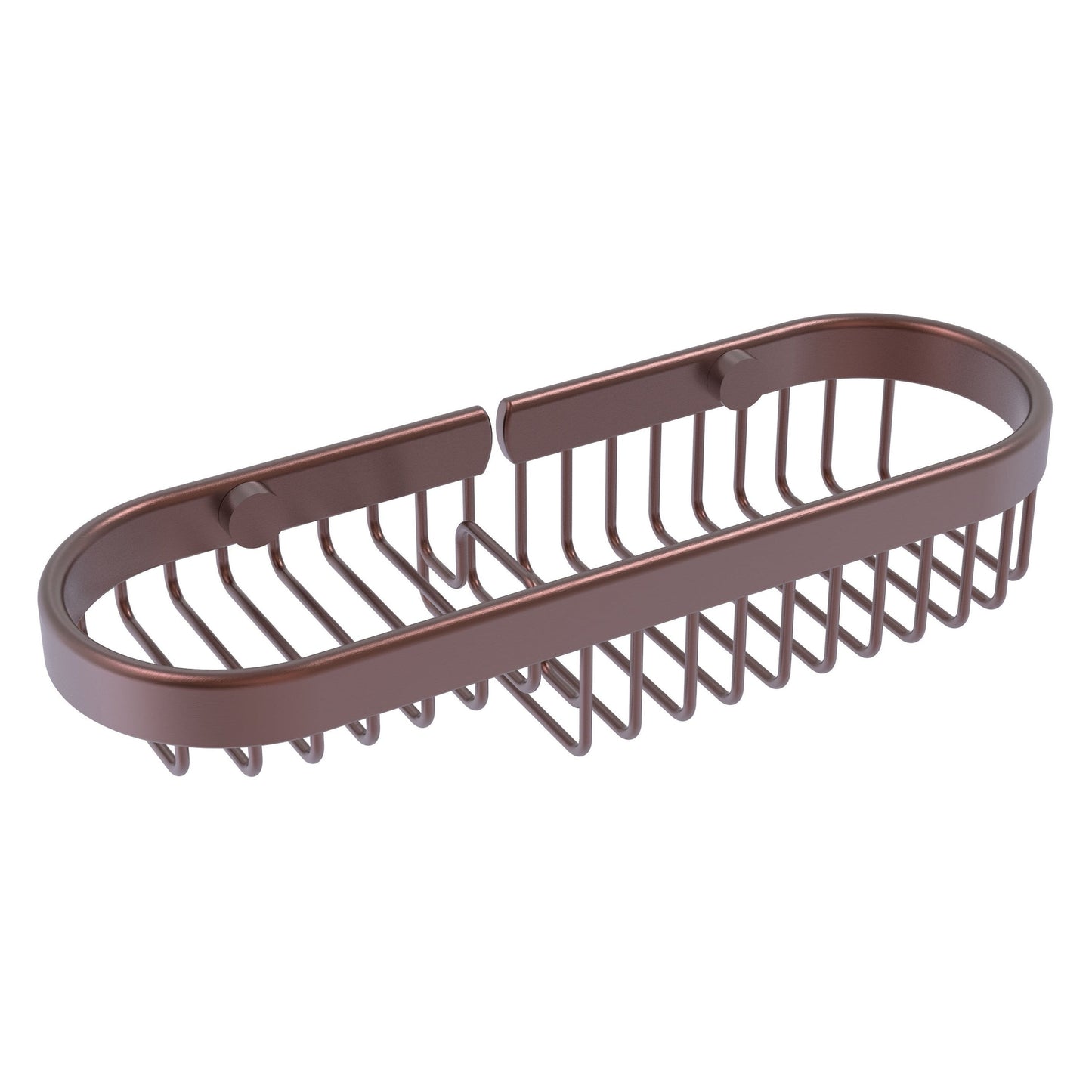 Allied Brass BSK-175LA 11" x 3.6" Antique Copper Solid Brass Combination Wire Basket