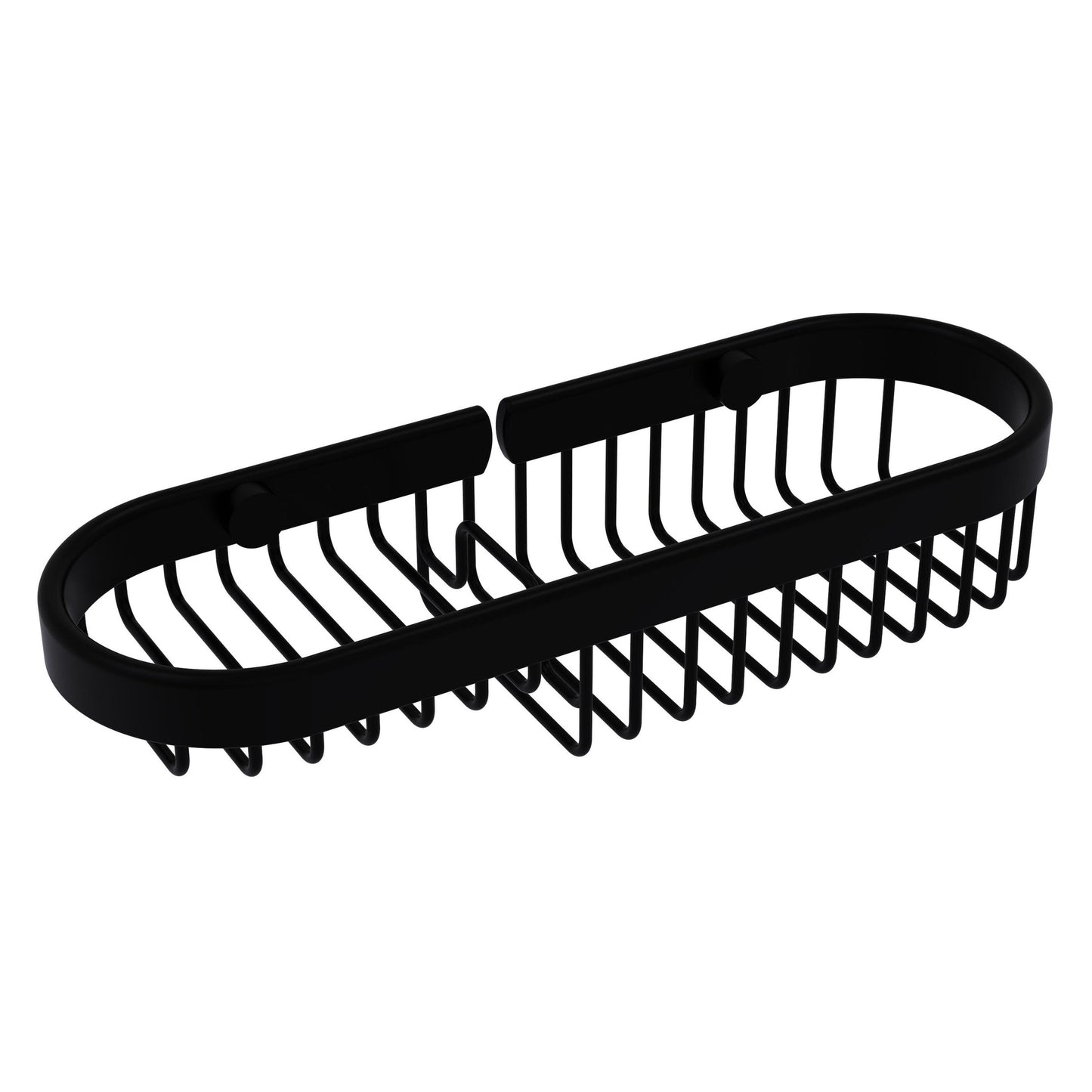 Allied Brass BSK-175LA 11" x 3.6" Matte Black Solid Brass Combination Wire Basket