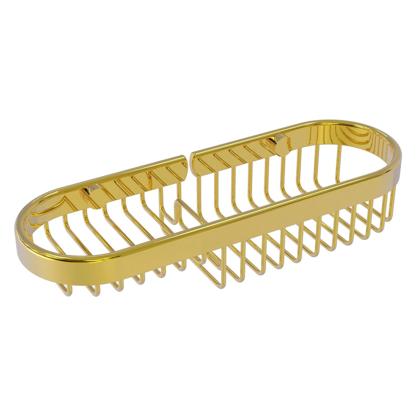Allied Brass BSK-175LA 11" x 3.6" Polished Brass Solid Brass Combination Wire Basket