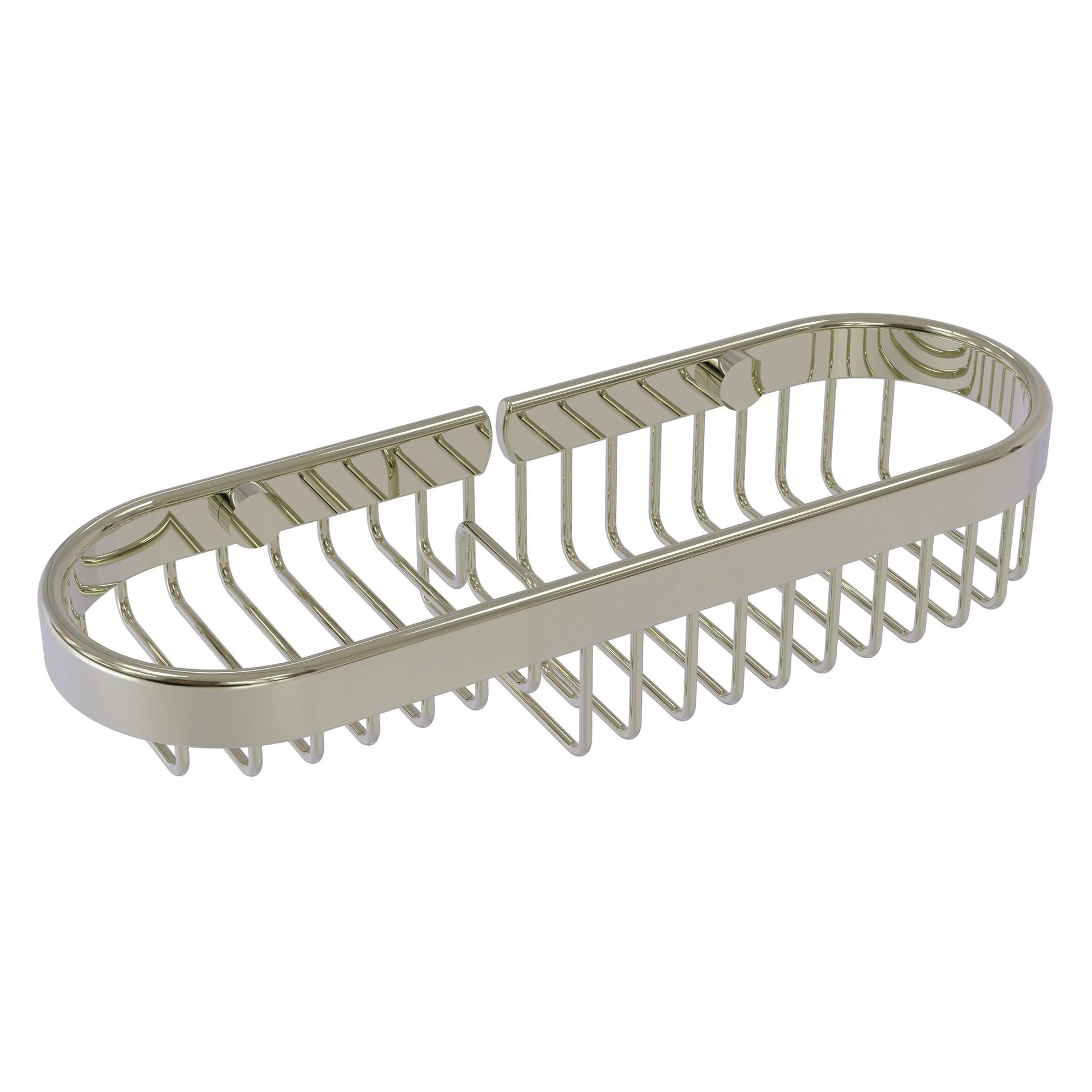 Allied Brass BSK-175LA 11" x 3.6" Polished Nickel Solid Brass Combination Wire Basket