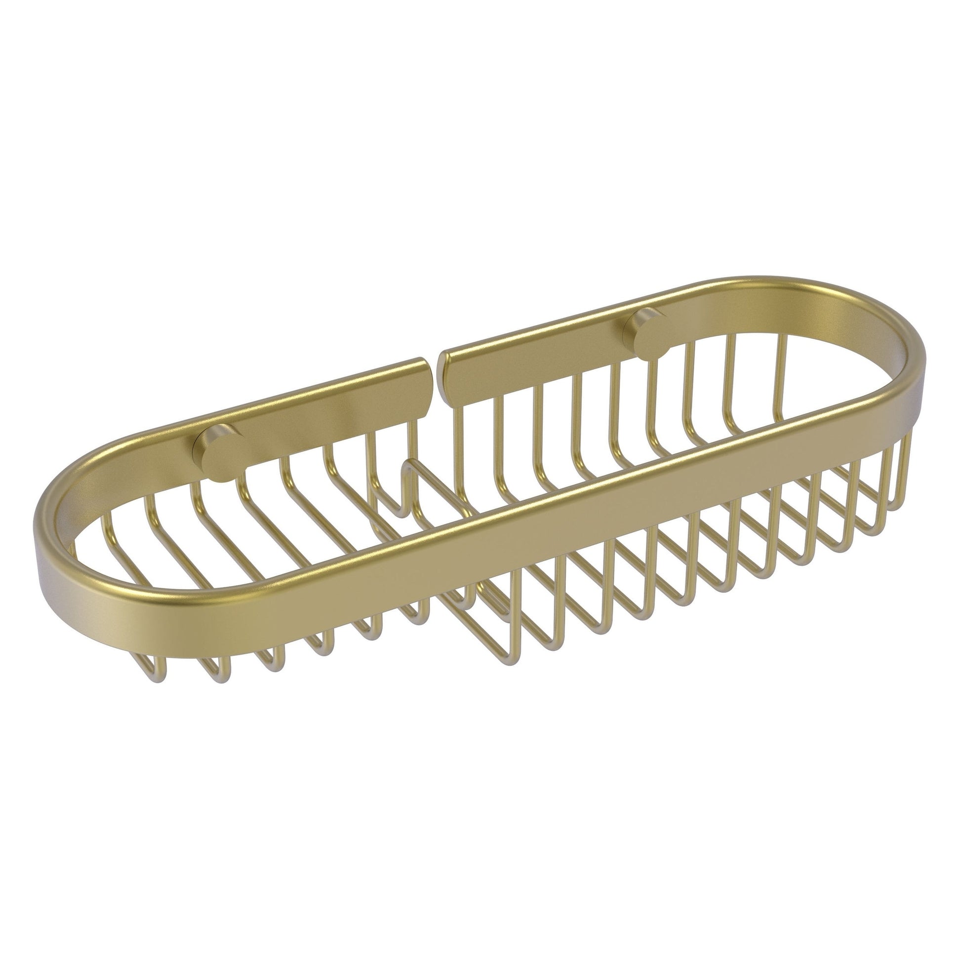 Allied Brass BSK-175LA 11" x 3.6" Satin Brass Solid Brass Combination Wire Basket