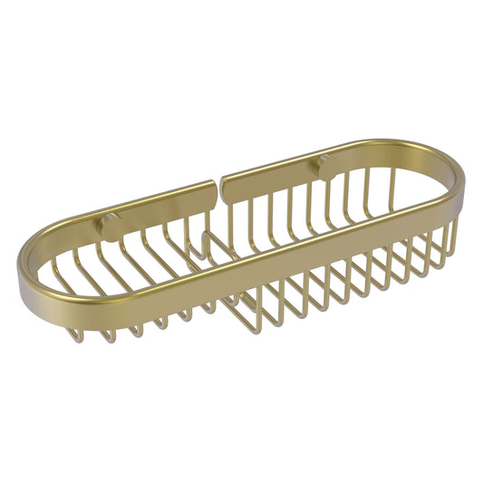 Allied Brass BSK-175LA 11" x 3.6" Satin Brass Solid Brass Combination Wire Basket
