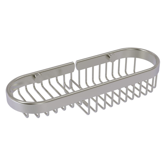 Allied Brass BSK-175LA 11" x 3.6" Satin Nickel Solid Brass Combination Wire Basket