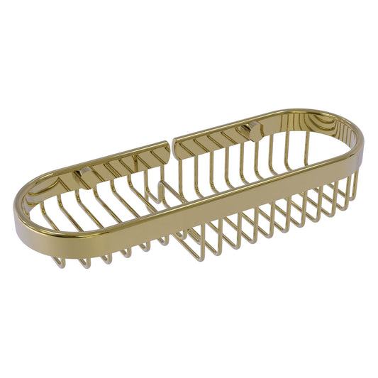 Allied Brass BSK-175LA 11" x 3.6" Unlacquered Brass Solid Brass Combination Wire Basket