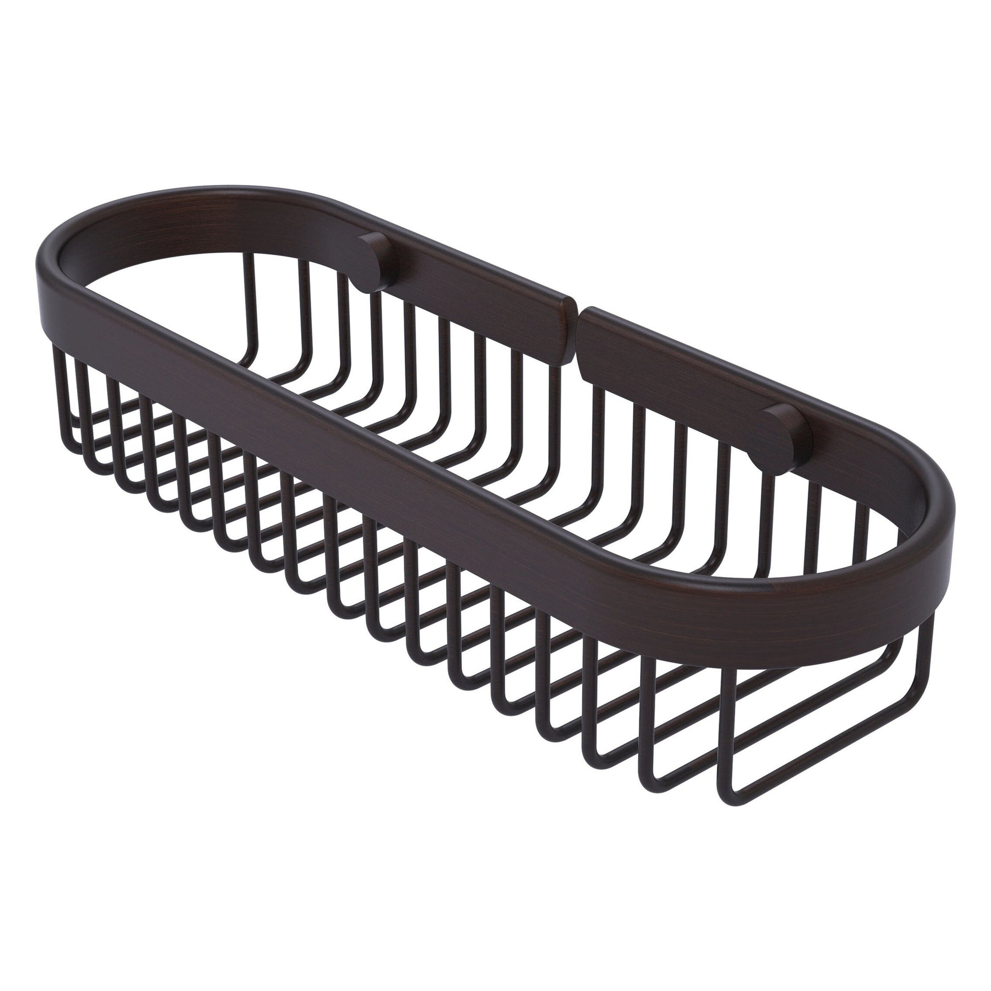 Allied Brass BSK-200LA 11" x 3.6" Venetian Bronze Solid Brass Oval Toiletry Wire Basket