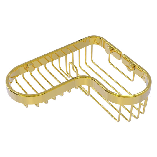 Allied Brass BSK-225LA 8.75" x 7.4" Polished Brass Solid Brass Corner Combination Shower Basket