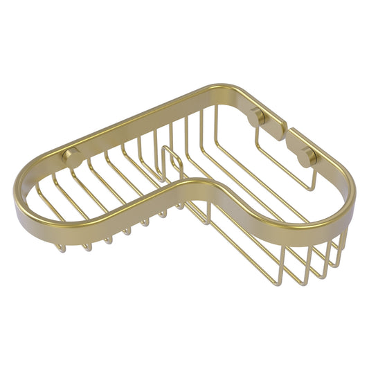 Allied Brass BSK-225LA 8.75" x 7.4" Satin Brass Solid Brass Corner Combination Shower Basket